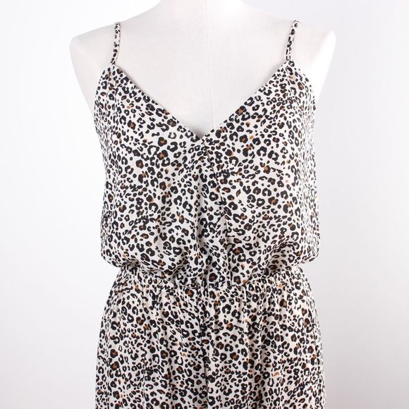 NWT Show Me Your Mumu Sleeveless Maxi Jumpsuit Leopard Print Small - Picture 4 of 10